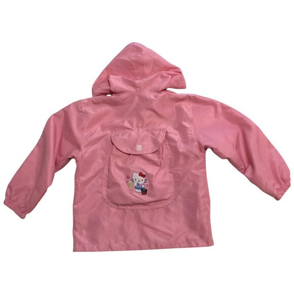 Hello Kitty Foldable Jacket Bag Reversible Lightweight Windbreaker Pink Medium - Picture 4 of 9